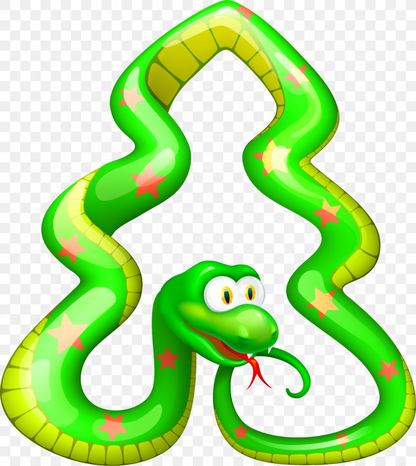 Vector Painted Green Snake - Snake New Year Tree Chinese Astrology Gift PNG