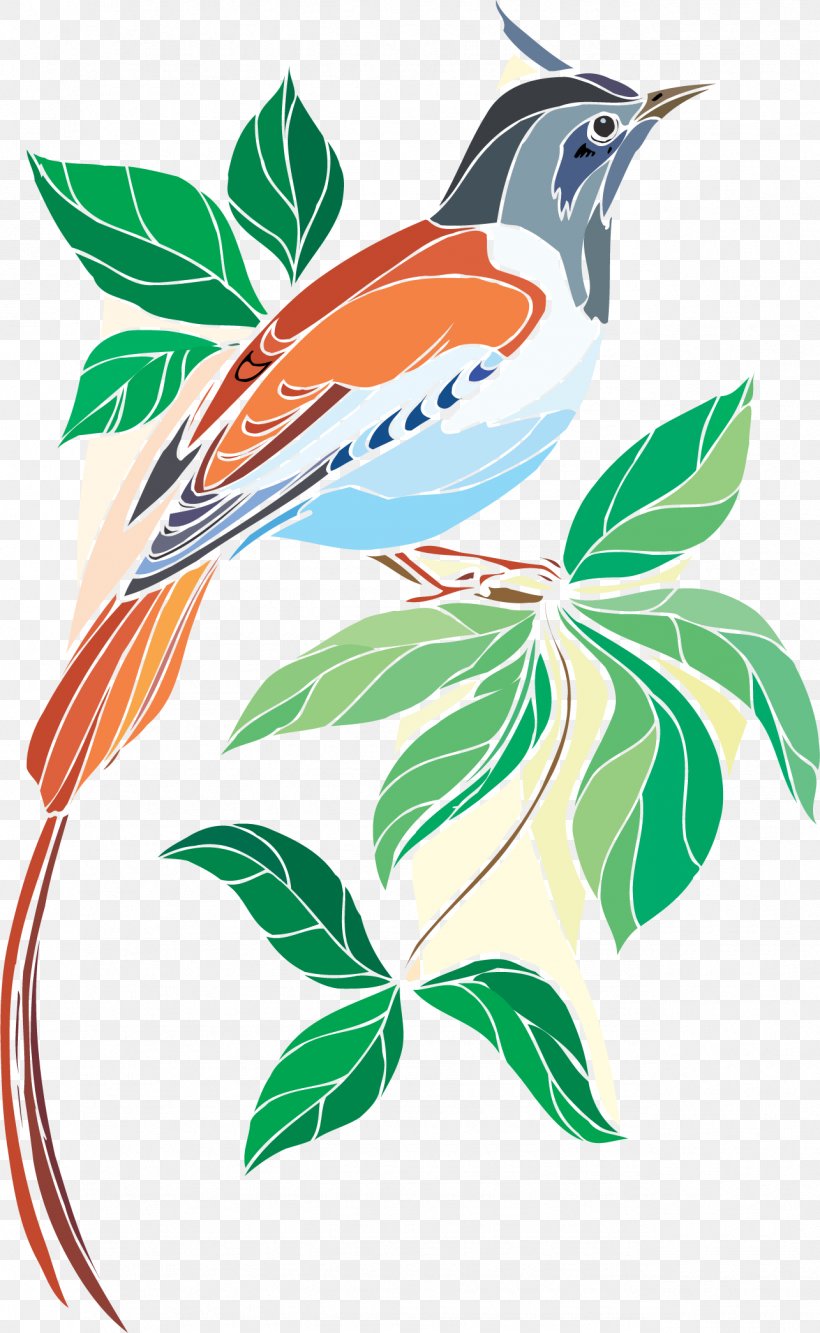 Bird-and-flower Painting Clip Art, PNG, 1285x2090px, Bird, Art, Beak, Bird And Flower Painting, Branch Download Free