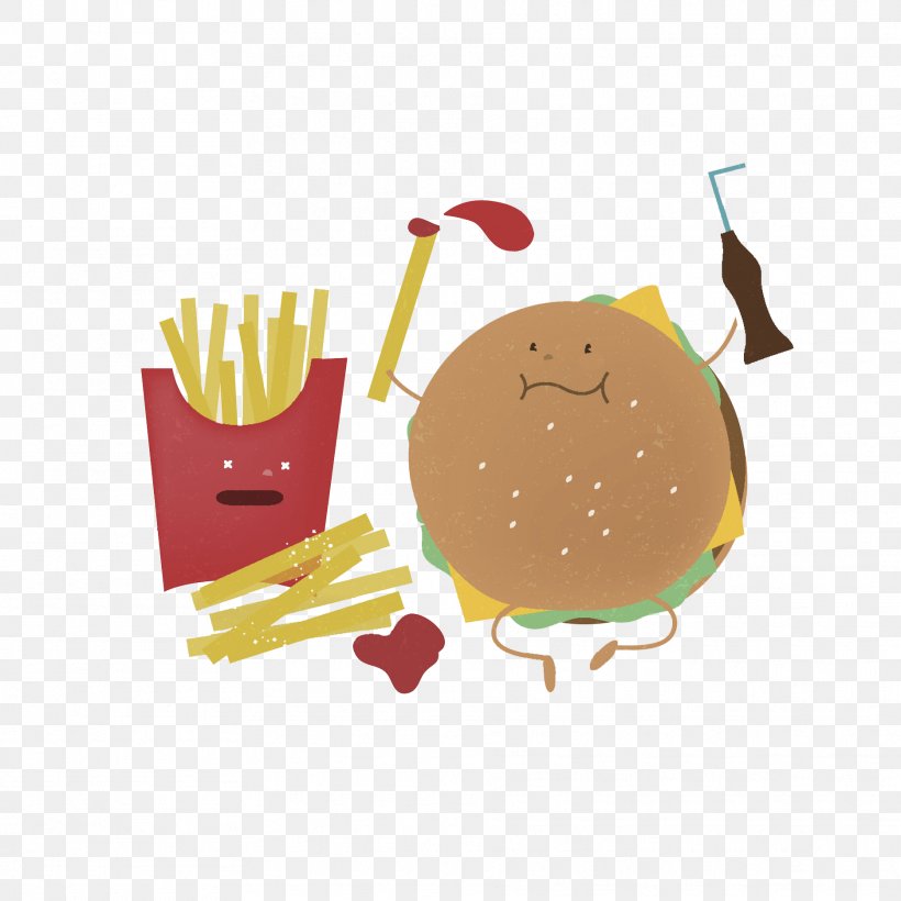 Hamburger French Fries Fast Food Fried Chicken Junk Food, PNG, 1869x1869px, Hamburger, Cartoon, Cola, Cuisine, Deep Frying Download Free
