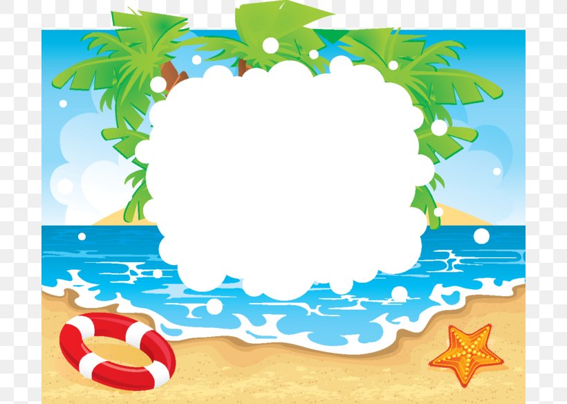 Beach Summer Vacation Clip Art, PNG, 700x584px, Beach, Area, Art, Border, Fictional Character Download Free