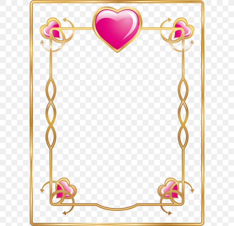 Picture Frame Valentines Day Heart Love, PNG, 612x792px, Watercolor, Cartoon, Flower, Frame, Heart Download Free
