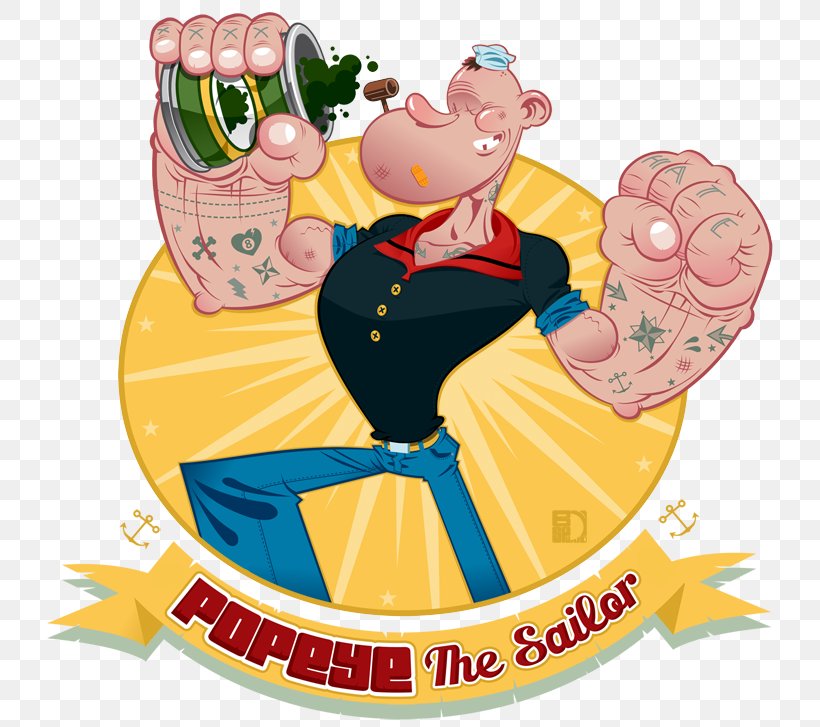 Popeye Cartoon Drawing, PNG, 744x727px, Popeye, Animated Cartoon, Animation, Art, Canvas Download Free