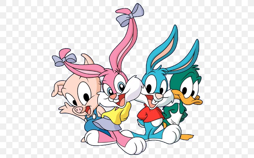 Plucky Duck Babs Bunny Looney Tunes Cartoon, PNG, 512x512px, Plucky Duck, Animal Figure, Animaniacs, Area, Art Download Free