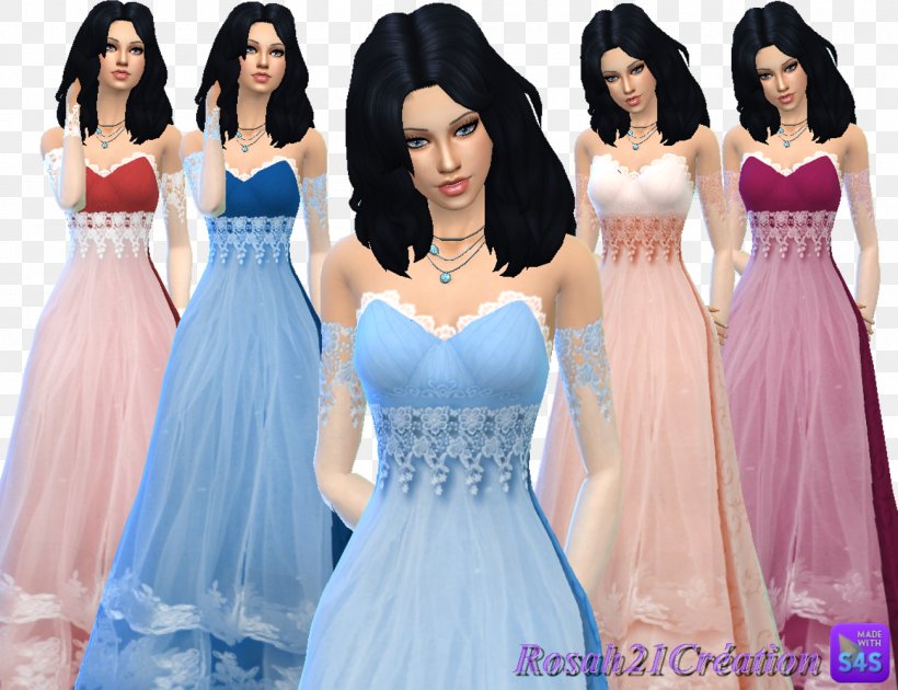 The Sims 4 The Sims 2 The Sims 3 Gown Clothing, PNG, 1300x1000px, Watercolor, Cartoon, Flower, Frame, Heart Download Free