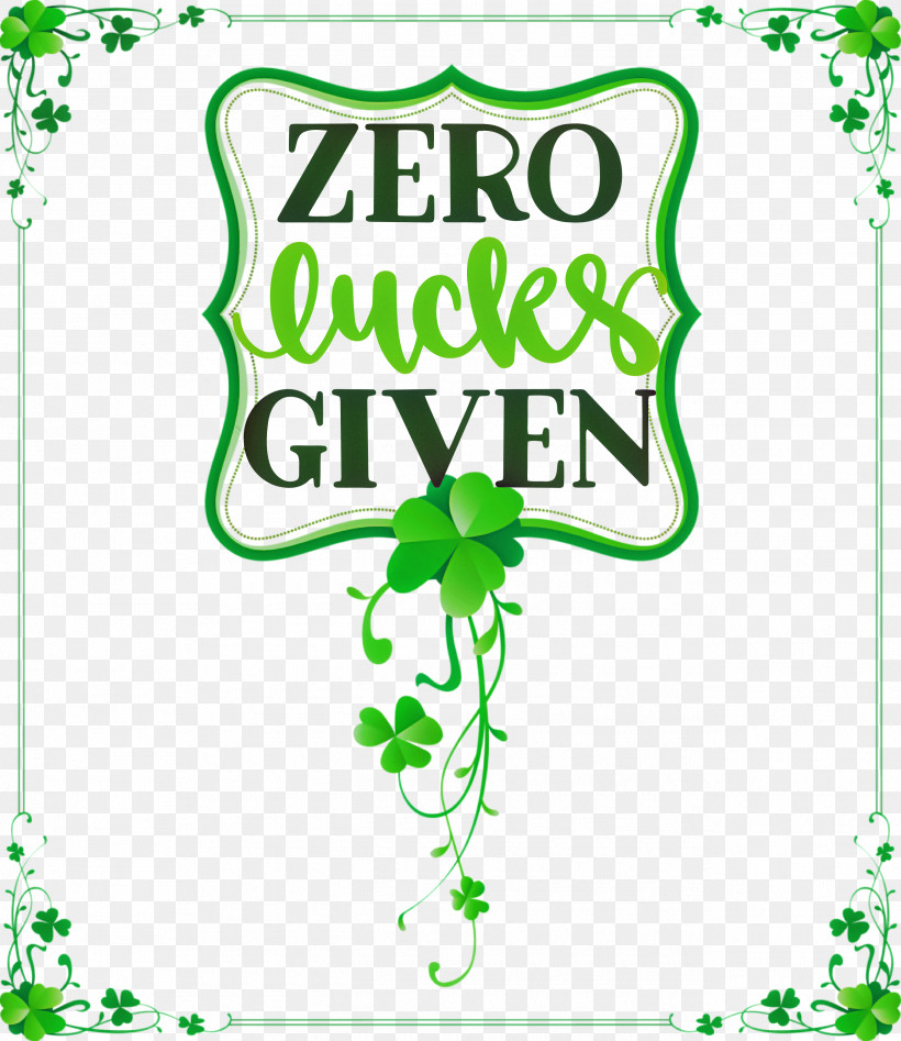 Zero Lucks Given Lucky Saint Patrick, PNG, 2595x3000px,  Download Free
