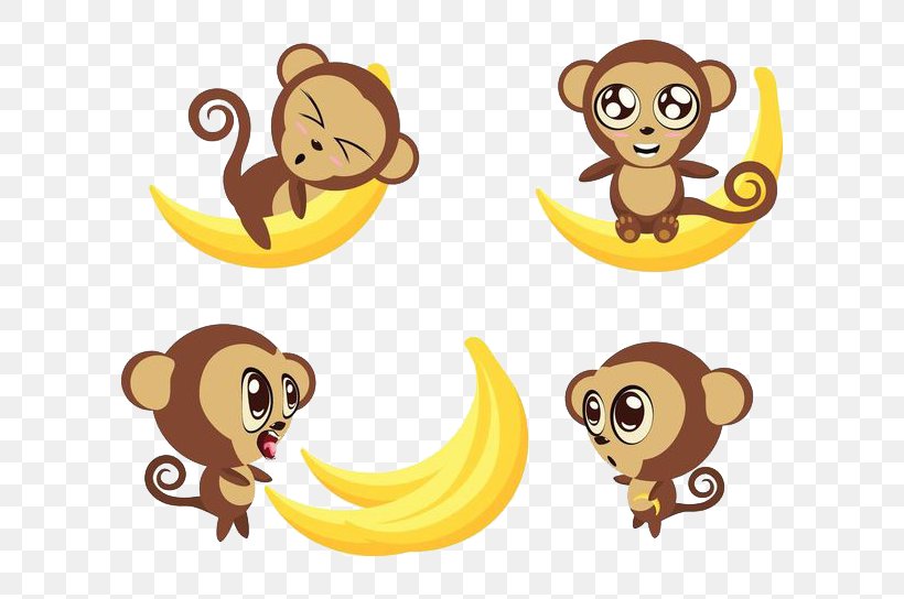 Ape Monkey Banana Cartoon, PNG, 600x544px, Ape, Banana, Carnivoran, Cartoon, Cat Like Mammal Download Free