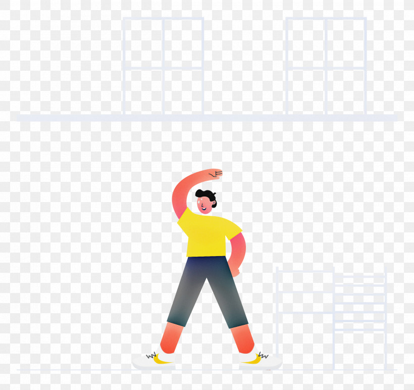 Daily Workout Stretching Sports, PNG, 2500x2356px, Stretching, Behavior, Cartoon, Headgear, Hm Download Free