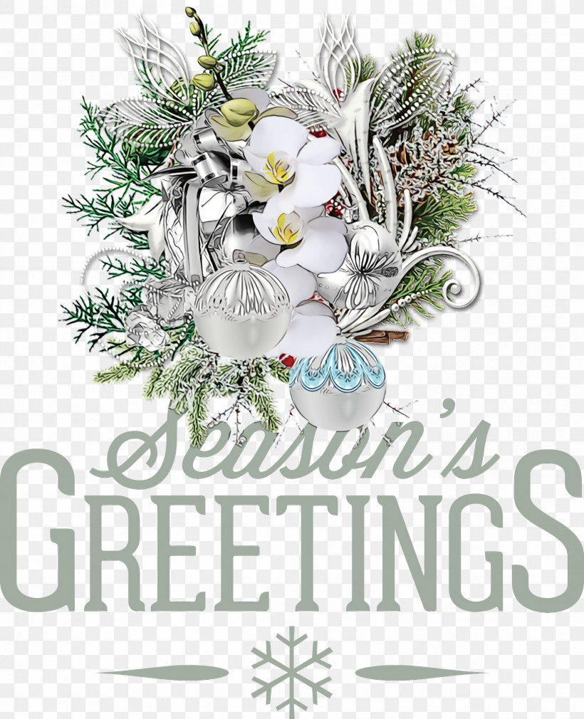 Floral Design, PNG, 2434x3000px, Seasons Greetings, Bauble, Christmas, Christmas Day, Christmas Tree Download Free