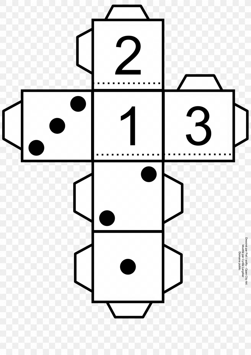 Dice Printing Clip Art, PNG, 1951x2760px, Dice, Area, Artwork, Black And White, Cube Download Free