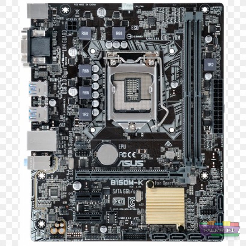 Intel MicroATX Motherboard LGA 1151 CPU Socket, PNG, 1000x1000px, Intel, Atx, Central Processing Unit, Computer Component, Computer Hardware Download Free