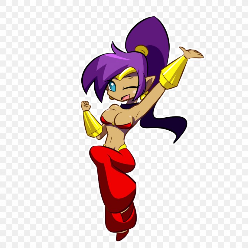 Shantae: Risky's Revenge Shantae And The Pirate's Curse Shantae: Half-Genie Hero Art Belly Dance, PNG, 1000x1000px, Watercolor, Cartoon, Flower, Frame, Heart Download Free