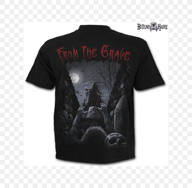 T-shirt Cemetery Grave Sleeve Spiral Direct Ltd., PNG, 800x800px, Tshirt, Active Shirt, Black, Brand, Cemetery Download Free