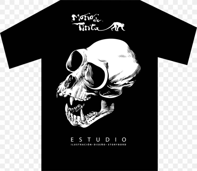 T-shirt Skull Logo, PNG, 900x781px, Tshirt, Art, Black, Black And White, Bone Download Free