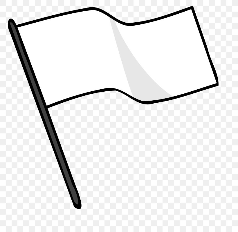 White Flag Clip Art, PNG, 800x800px, White Flag, Area, Black, Black And White, Drawing Download Free