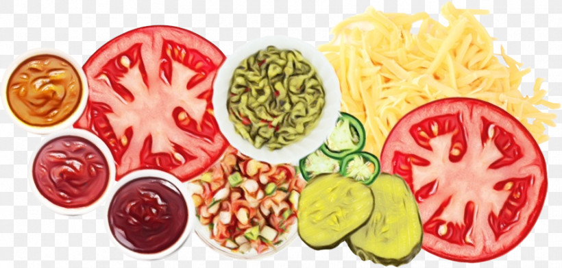 Junk Food Vegetarian Cuisine Vegetable Natural Food Superfood, PNG, 883x422px, Watercolor, Fruit, Junk Food, Natural Food, Paint Download Free