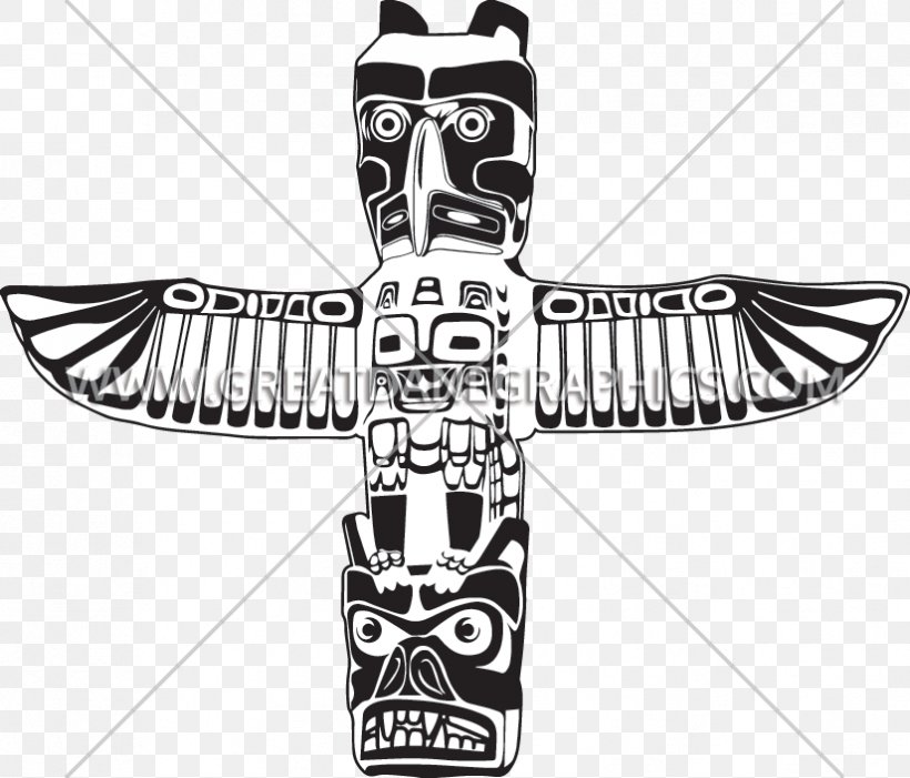 Totem Pole Drawing Art Clip Art, PNG, 825x706px, Totem, Art, Black And White, Digital Art, Drawing Download Free