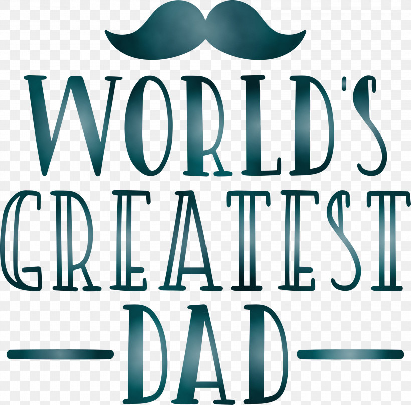Logo Font Teal Text M, PNG, 3000x2954px, Greatest Dad, Happy Fathers Day, Logo, M, Paint Download Free