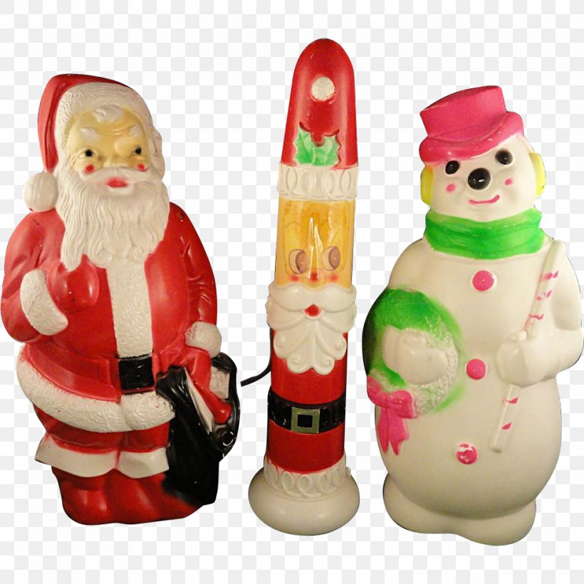 Santa Claus Christmas Decoration Christmas Day Blow Molding Plastic, PNG, 979x979px, Santa Claus, Blow Molding, Candle, Christmas Day, Christmas Decoration Download Free