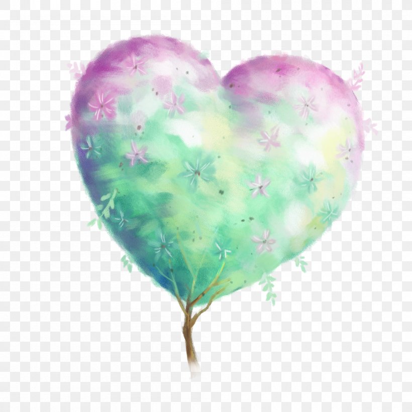 Watercolor Painting, PNG, 1000x1000px, Watercolor Painting, Balloon, Color, Drawing, Heart Download Free