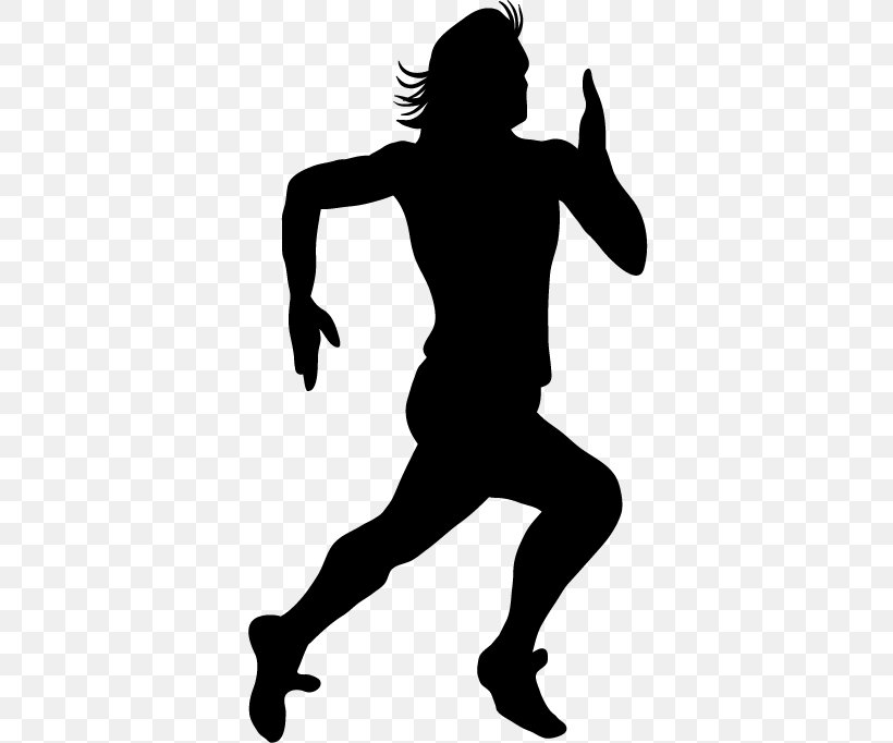 Sticker Track Sprinter Silhouette Olympic Games, PNG, 374x682px, Sticker, Arm, Black, Black And White, Decal Download Free