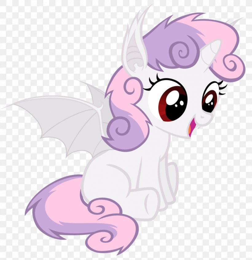 Pony Sweetie Belle Bat Rarity Twilight Sparkle, PNG, 879x909px, Watercolor, Cartoon, Flower, Frame, Heart Download Free