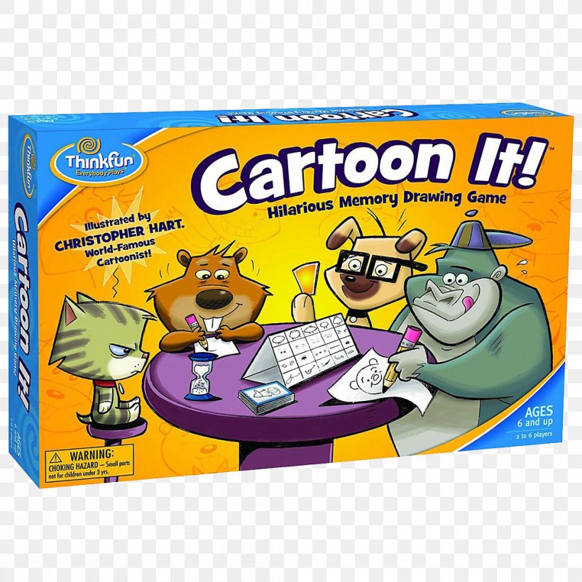 ThinkFun Board Game Cartoon Card Game, PNG, 1000x1000px, Thinkfun, Board Game, Card Game, Caricature, Cartoon Download Free