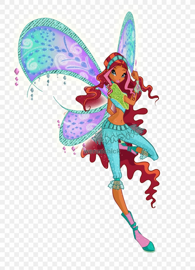 Aisha Musa Tecna Stella Bloom, PNG, 1300x1800px, Aisha, Believix, Bloom, Butterfly, Costume Design Download Free