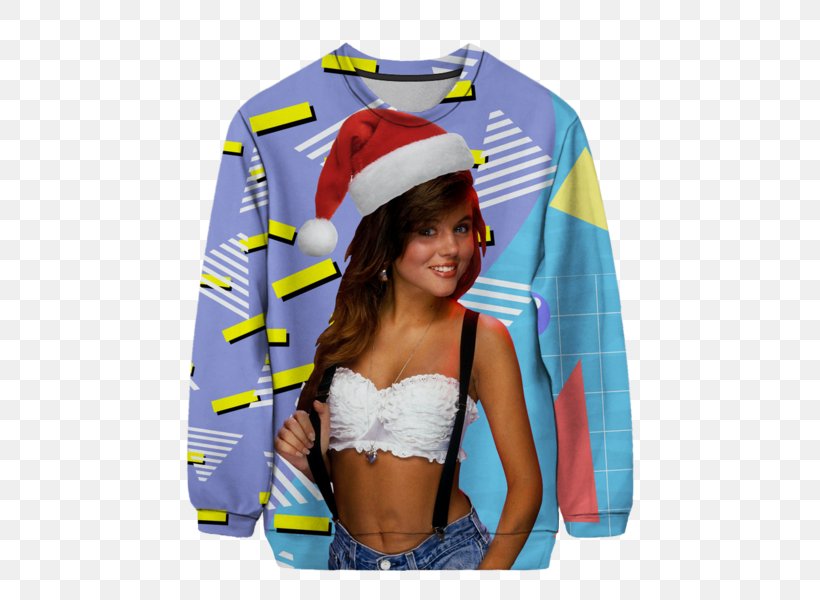 Kelly Kapowski Christmas Jumper T-shirt Sweater, PNG, 600x600px, Kelly Kapowski, Bluza, Cap, Christmas, Christmas Jumper Download Free