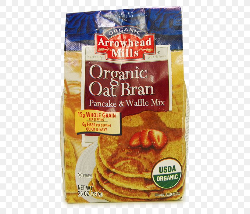 Arrowhead Mills, Organic Oat Bran, Pancake & Waffle Mix, 26 Oz (737 G) Arrowhead Mills Pancake Waffle Mix, PNG, 700x700px, Pancake, Arrowhead Mills, Bran, Breakfast, Convenience Food Download Free