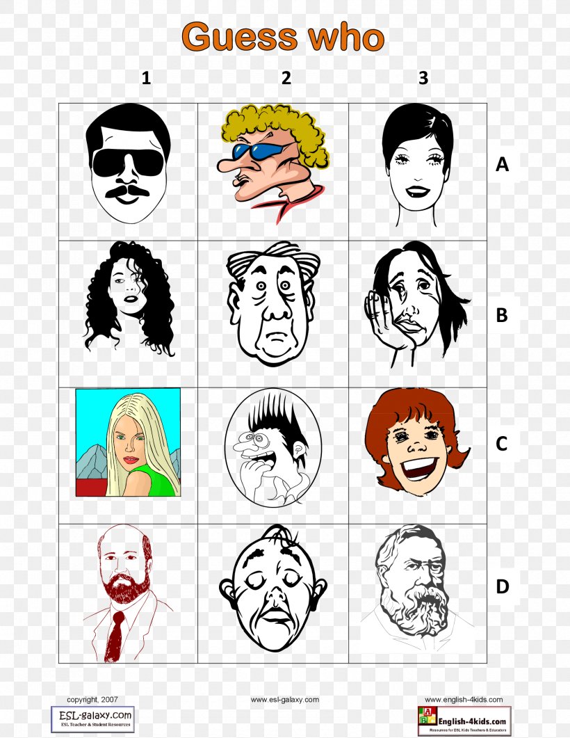 English As A Second Or Foreign Language Human Physical Appearance Worksheet Exercise Vocabulary, PNG, 1700x2200px, Human Physical Appearance, Adjective, Art, Cartoon, Communication Download Free