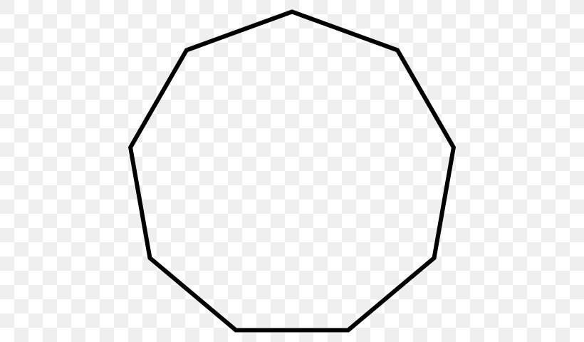 Hendecagon Nonagon Shape Regular Polygon, PNG, 480x480px, Hendecagon, Area, Black, Black And White, Decagon Download Free