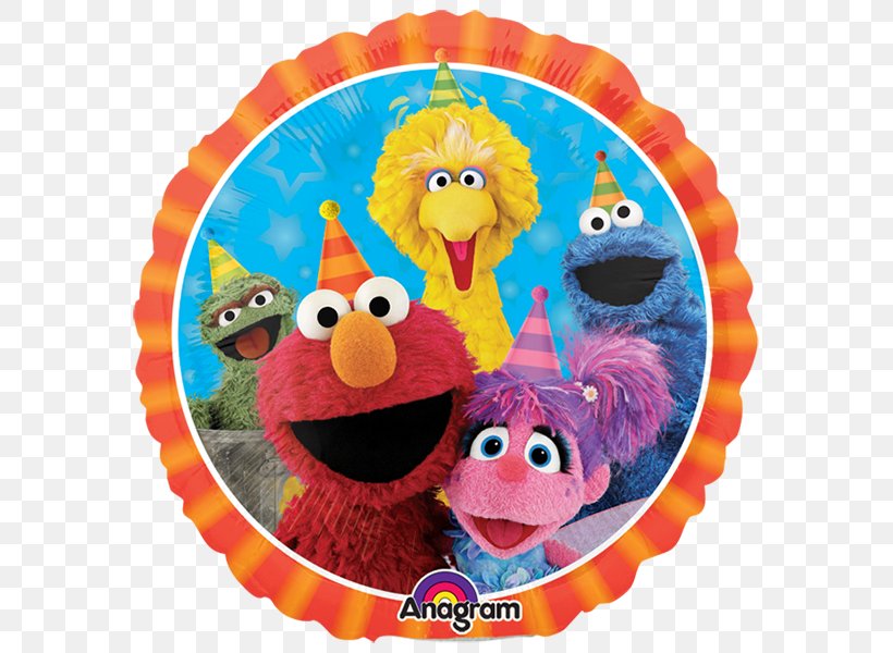 Elmo Cookie Monster Street Gang: The Complete History Of Sesame Street Big Bird Party, PNG, 600x600px, Elmo, Abby Cadabby, Baby Toys, Balloon, Big Bird Download Free