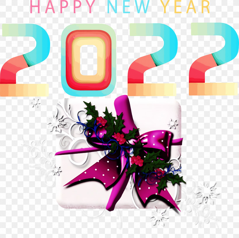 2022 Happy New Year 2022 New Year 2022, PNG, 3000x2979px, Christmas Day, Cartoon, Drawing, Floral Design, Flower Download Free