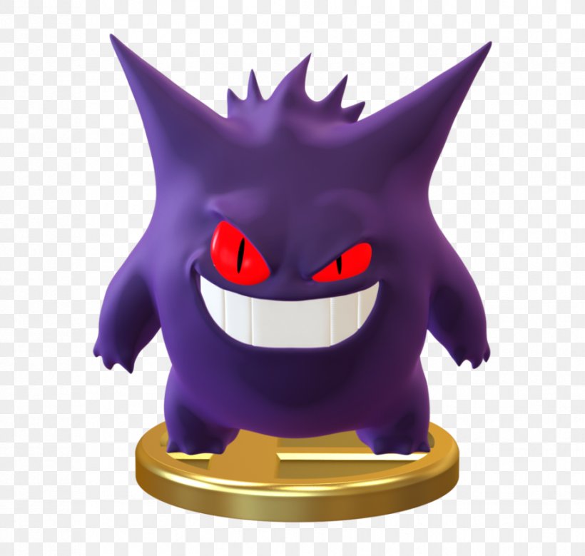 Super Smash Bros. For Nintendo 3DS And Wii U Gengar Trophy Pokémon Mew, PNG, 916x871px, Gengar, Character, Curse, Fictional Character, Figurine Download Free