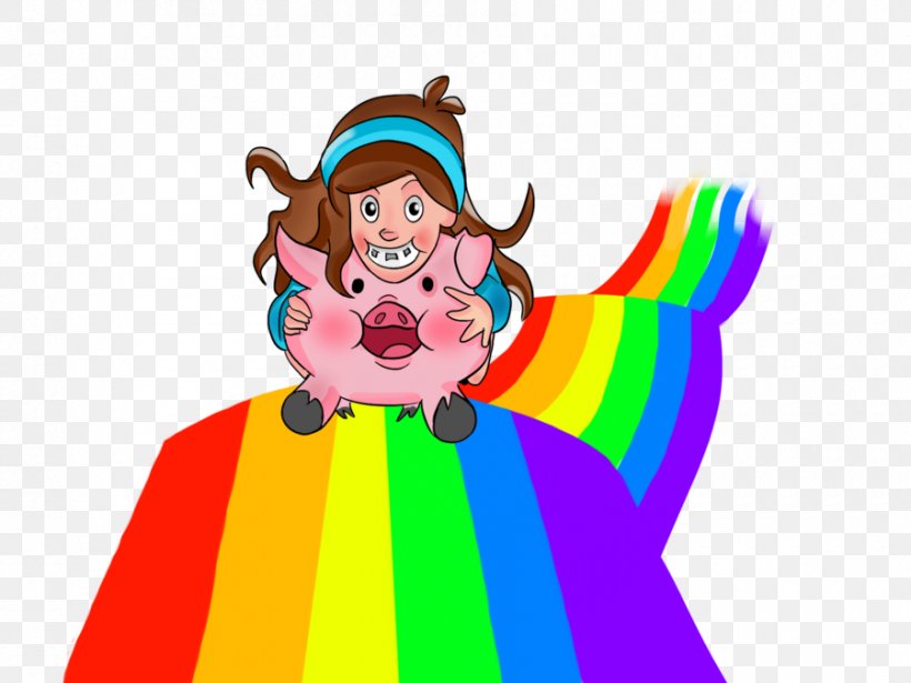 Mabel Pines Waddles Over The Rainbow Legendary Creature, PNG, 900x675px, Mabel Pines, Art, Cartoon, Clown, Deviantart Download Free