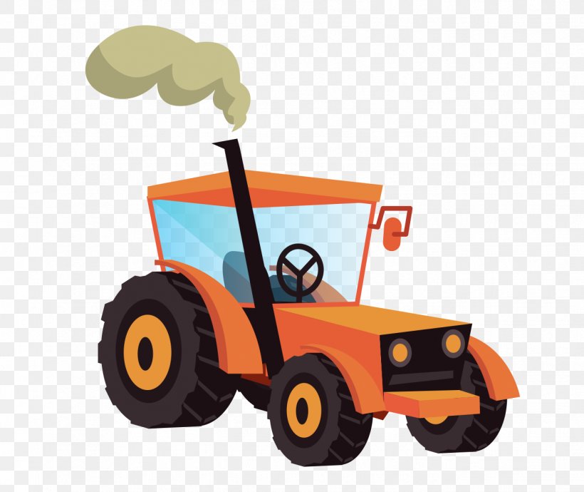 Farm Vehicles Orange Car, PNG, 1341x1129px, Watercolor, Cartoon, Flower, Frame, Heart Download Free