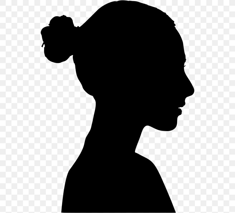 Silhouette Clip Art, PNG, 536x744px, Silhouette, Black And White, Drawing, Female, Head Download Free