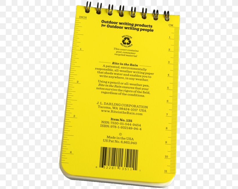 2 Pack EMS Vital Statistic Rite In The Rain 3x5 Pocket Notebook Product Brand Spiral, PNG, 650x650px, Notebook, Brand, Cargo, Customer, Delivery Download Free