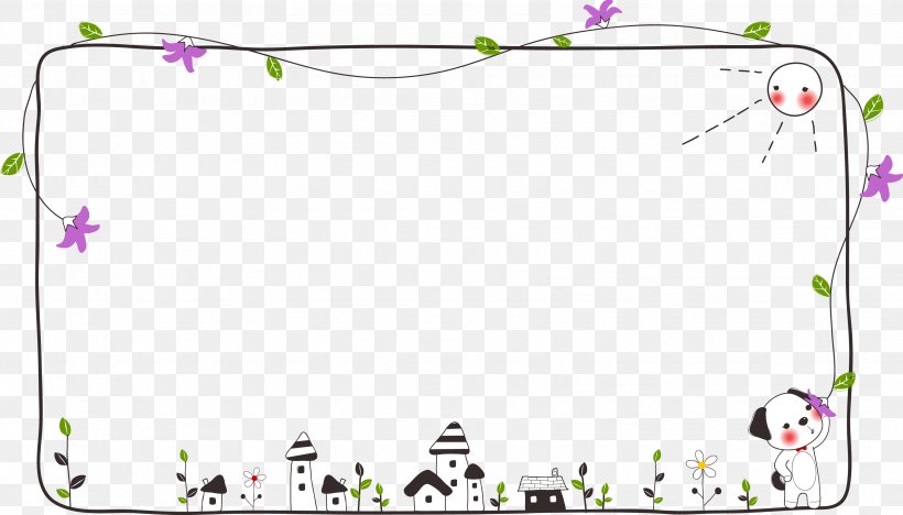 Design, PNG, 3392x1939px, Drawing, Area, Border, Branch, Flower Download Free