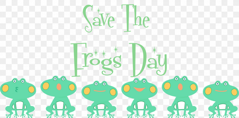 Frogs Logo Cartoon Meter Green, PNG, 3000x1482px, Watercolor, Cartoon, Frogs, Green, Logo Download Free