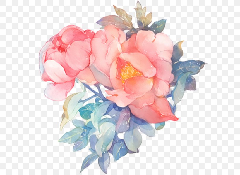 Watercolor Painting Flower White, PNG, 600x600px, Color, Artificial Flower, Blue, Cut Flowers, Floral Design Download Free
