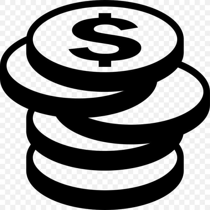 Coin, PNG, 980x980px, Coin, Area, Artwork, Black And White, Dollar Coin Download Free