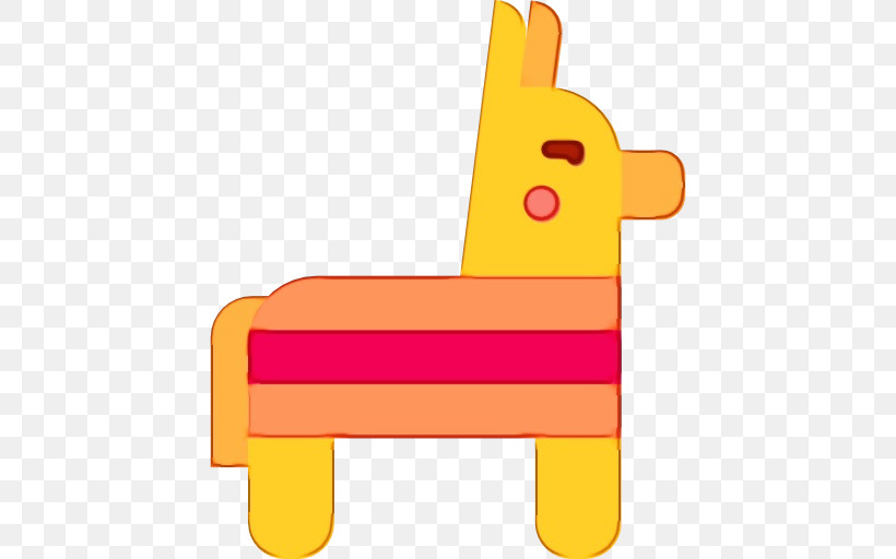 Chair Furniture Cartoon Yellow Line, PNG, 512x512px, Watercolor, Cartoon, Chair, Furniture, Geometry Download Free
