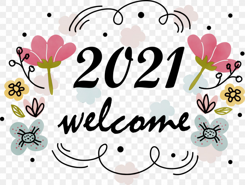Floral Design, PNG, 3000x2266px, Welcome 2021, Background Information, Drawing, Floral Design, Happy New Year 2021 Download Free