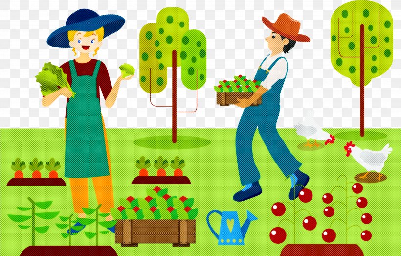 Background Green, PNG, 3000x1914px, Agriculture, Agriculturist, Business, Cartoon, Drawing Download Free