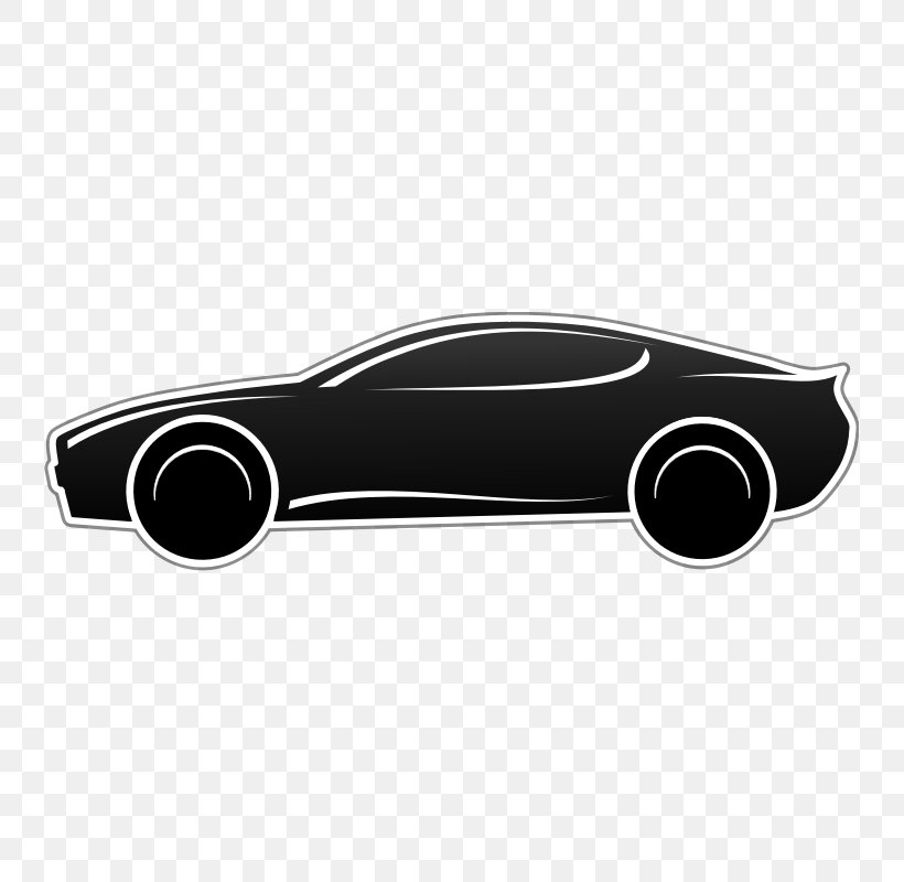 Sports Car Clip Art: Transportation Black And White Clip Art, PNG, 800x800px, Sports Car, Automotive Design, Black And White, Brand, Car Download Free