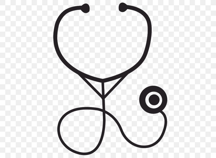 Stethoscope Heart Silhouette, PNG, 600x600px, Stethoscope, Black And White, Body Jewelry, Bone, Cartoon Download Free