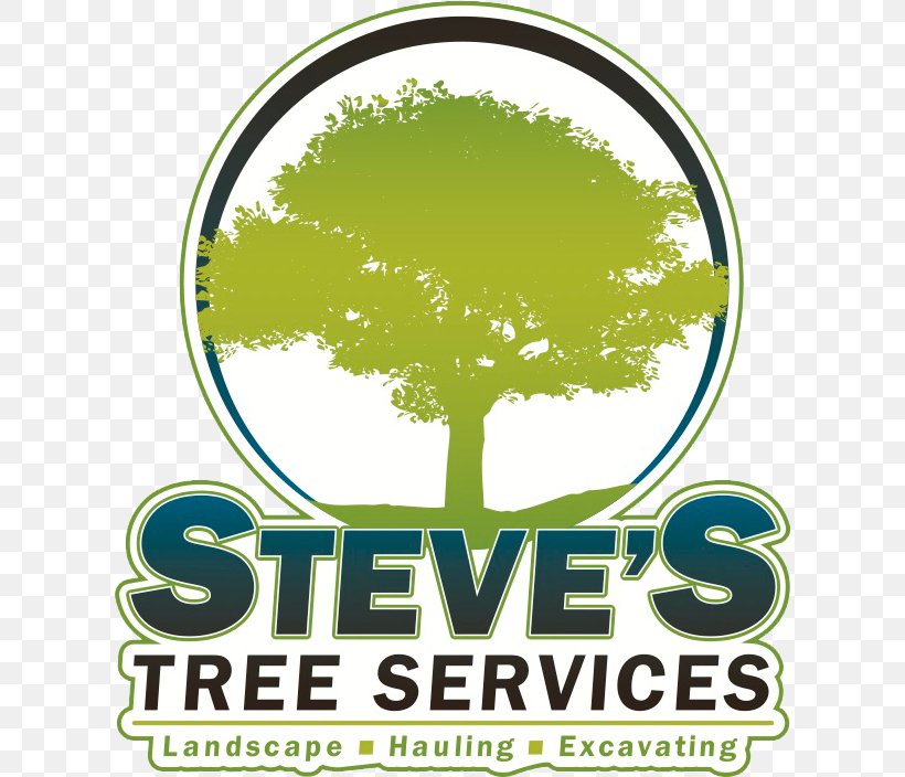 Steve's Tree Services, Landscape, Hauling & Excavating Pruning Stump Grinder Logo, PNG, 614x704px, Tree, Area, Brand, Business, Grass Download Free