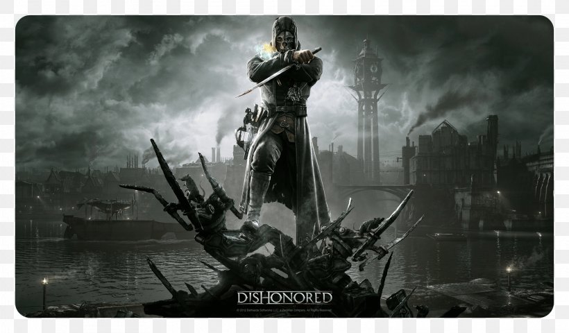 Dishonored 2 Video Game Desktop Wallpaper Xbox 360, PNG, 2028x1188px, 4k  Resolution, Dishonored, Arkane Studios, Black