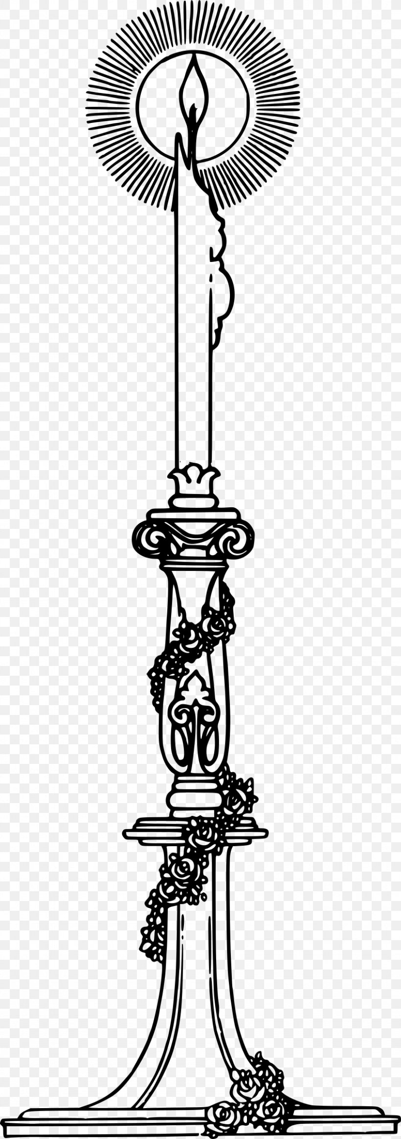 Tree Line Art Candlestick, PNG, 846x2400px, Tree, Black And White, Candle, Candle Holder, Candlestick Download Free